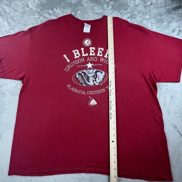 Alabama Crimson Tide Shirt  Mens 2XL Red Short SleeveI bleed Crimson Blood Drive - Picture 6 of 8